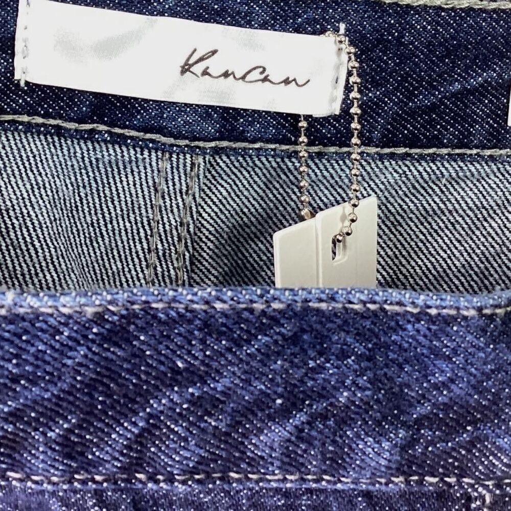 KanCan Jeans Women 9 28 Blue Cotton Ultra High Rise Super Flare Side Zip NEW - Picture 12 of 12